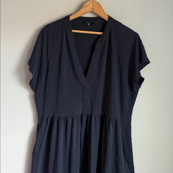 ME+EM Open Collar Tiered Maxi Dress in Navy 12 - Picture 5 of 13
